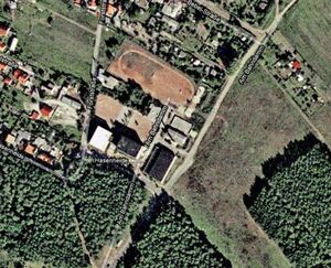 Luftbildaufnahme vom Bahndamm