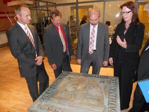 Felix Menzel, Hartmut Rubach, Martin Gorholt und Dr. Bettina Götze