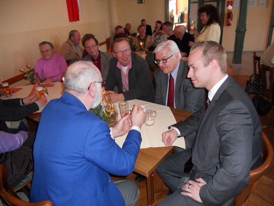 G&uuml;nter Strau&szlig;, Felix Menzel und Dr. Frank- Walter Steinmeier